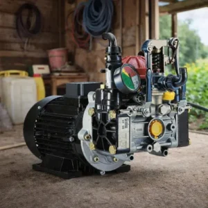 Elettropompa irroratrice Annovi Reverberi monofase 220V e trifase 380V per trattamenti agricoli professionali ad alta pressione.